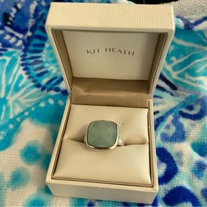Kit Heath Blue Jade Faceted Ring